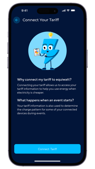EQ App - Manage Tab - Add Tariff Preamble Screen - import only