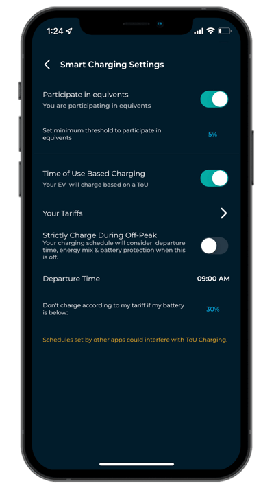 EV Flow - Smart Charging Settings