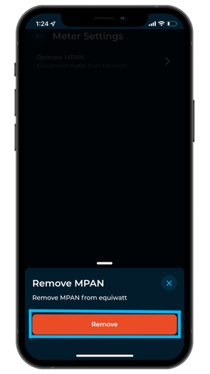 Remove smart meter screenshot - Confirmation