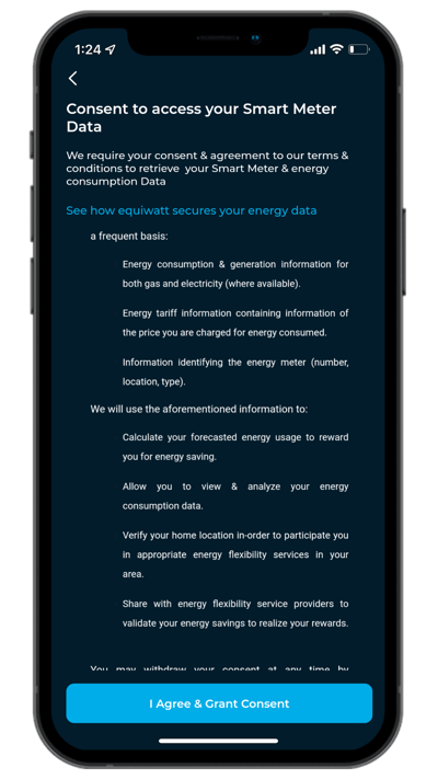 Smart Meter Flow - Consent page