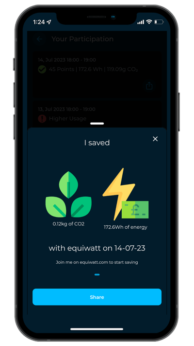 Updated UIs - Share Participation Screen