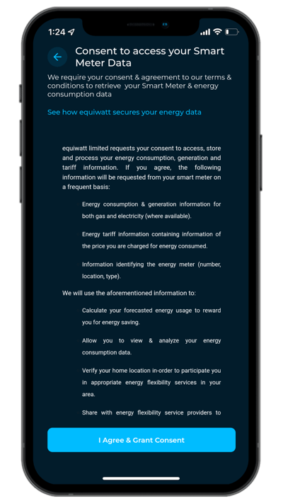 Updated UIs -Consent to access your smart meter data