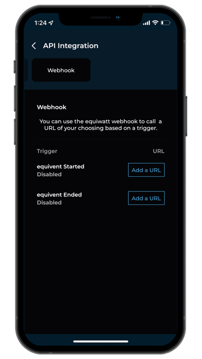 Webhook Integration Screenshot