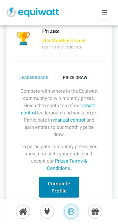 Monthly Prizes Community Screen