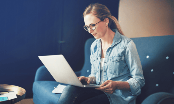 Woman using Laptop