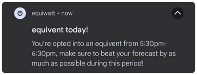 equivent notification